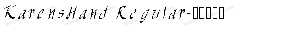 KarensHand Regular字体转换